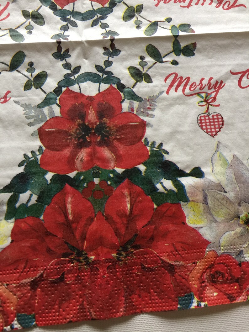 4 papel de Almuerzo Servilletas Para Decoupage Mesa de fiesta Craft Arte Servilleta Santa lluvia