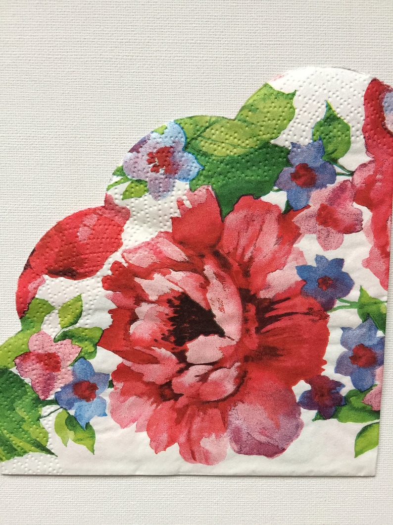 Paper Napkins for Decoupage Set 2 Round Napkins Etsy