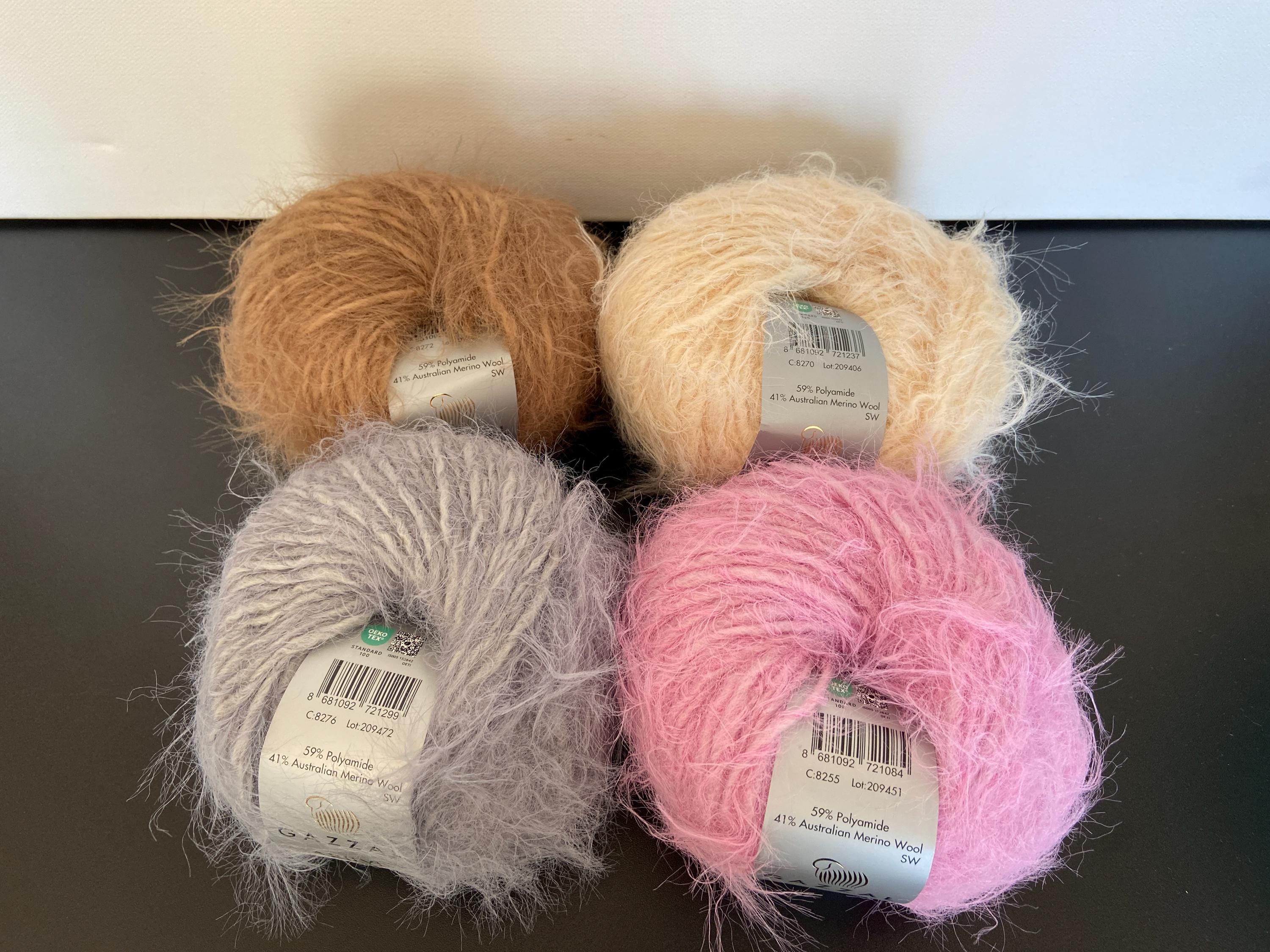 Merino Wool Yarn Gazzal Marilyn & Merinos Pink Yarn Knitting Yarn