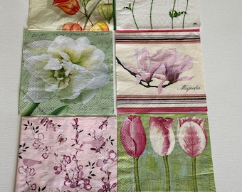 Servilletas de papel para decoupage Set 6 colección Servilletas