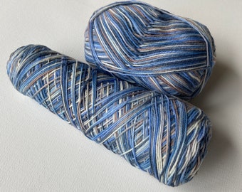 Scrappy socks yarn - Self paterning sock yarn - Wool blend sock yarn - Superwash yarn - Fingering yarn - Knitting wool yarn - Socks yarn