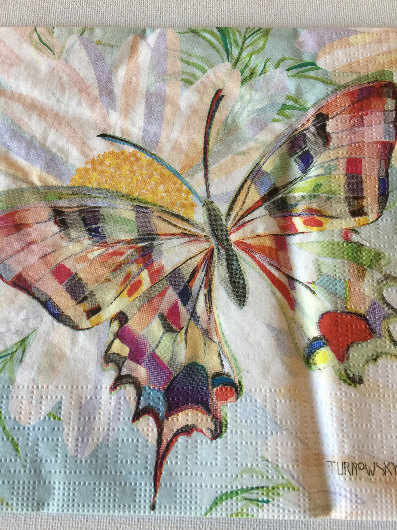 Paper Napkins For Decoupage Set 4 Colrful Butterfly Design Etsy