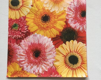Serwetki papierowe do decoupage'u Zestaw 4 serwetek kwiatowych Materiały rzemieślnicze