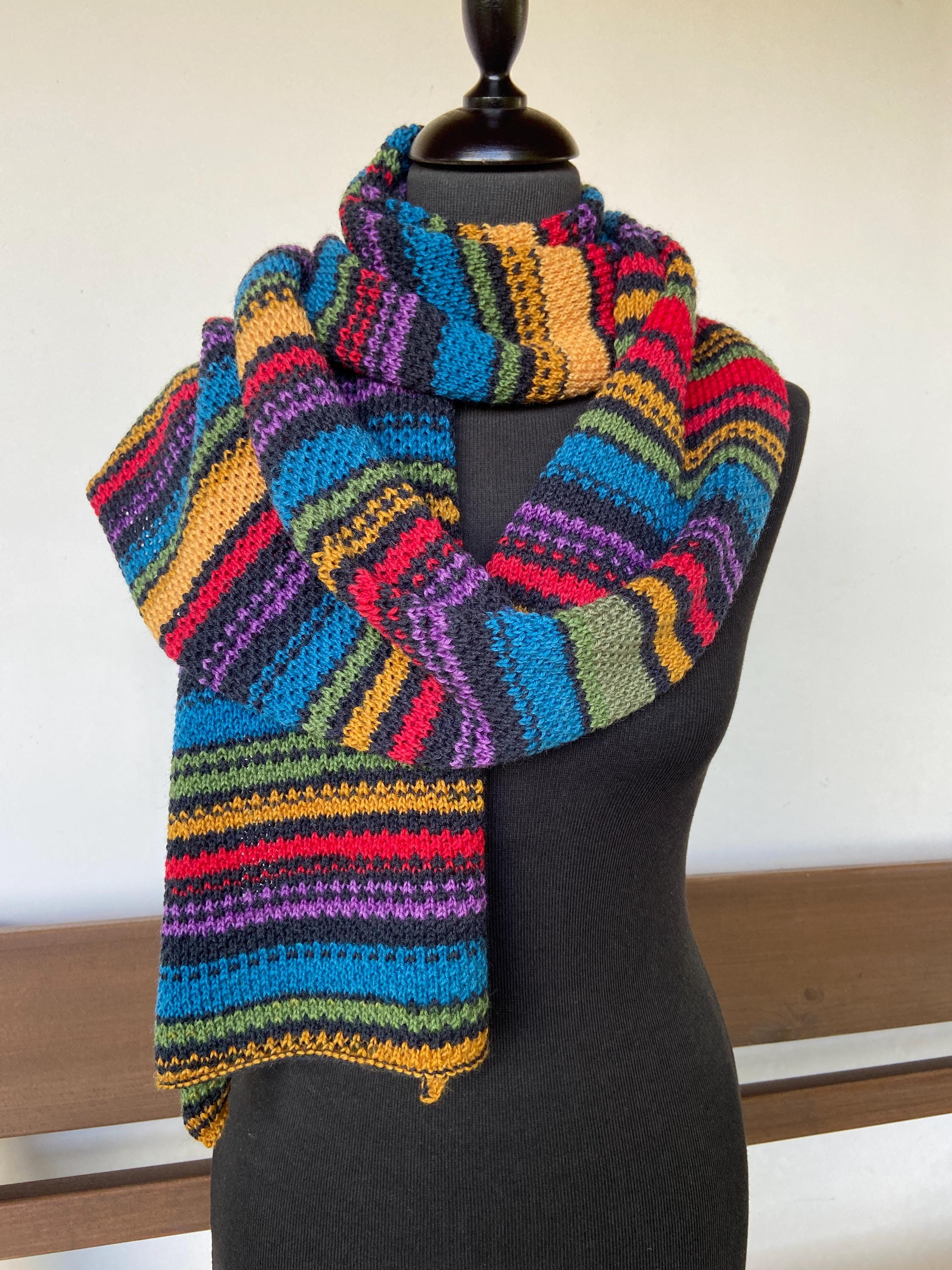 ニットスカーフ ストライプ スカーフ オーバーサイズ ネックウォーマー レディース ショールカラー ユニーク 特大 ボヘミアンスタイル アクセサリー  スロー 冬 ファッション 80インチ - Etsy 日本 スカーフ ストライプ柄カシミヤニット三角スカーフ Sサイズ レディース ネックスカーフ 分厚いオーバーサイズの冬/秋