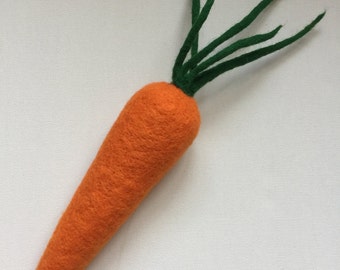 Needle Felt Carrot Vegetable Education Toy Play Food Waldorf Wool Handmade