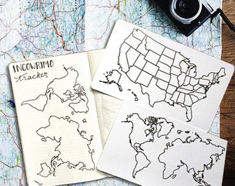 bullet journal map etsy
