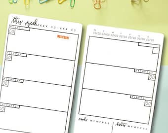 Horizontal Weekly Layout Tracing Card creates a weekly spread in your bullet journal. Get it over here.