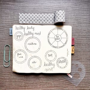 Compass Protractor™ bullet journaling stencil makes perfect concentric circles in your bullet journal. Get it exclusively here. image 8