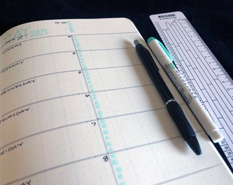 B5 Bullet journaling ruler counts boxes and divides your B5 bujo page. Exclusively over here.