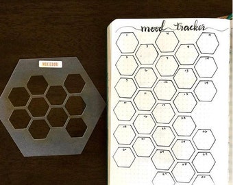 STL file Bullet Journal Hexagon Mood Tracker 🐝・3D printing template to  download・Cults