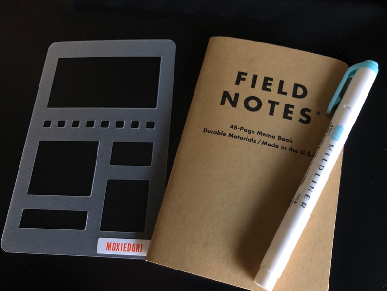 Field Notes journal bundle includes FN rows and columns tracing card, FN ruler and FN basic stencil. Time saver Get it over here. image 3