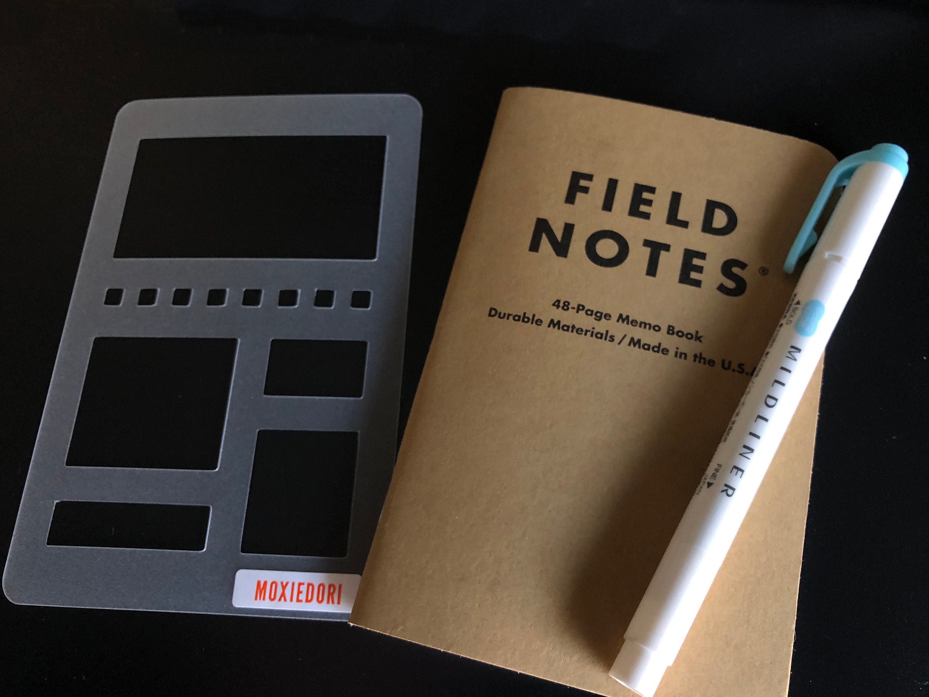 FIELD NOTES Basic Beginner Stencil Quickly Produces Banners, Flags and  Tasks To-do Lists. Available Over Here. 