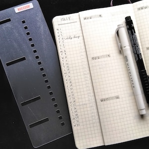 Bullet Journal Stencil Plastic Planner Stencils  Journal/Notebook/Diary/Scrapbook DIY Drawing Template Stencil 4 X 7  Inch,From Gunsamg, $7.92