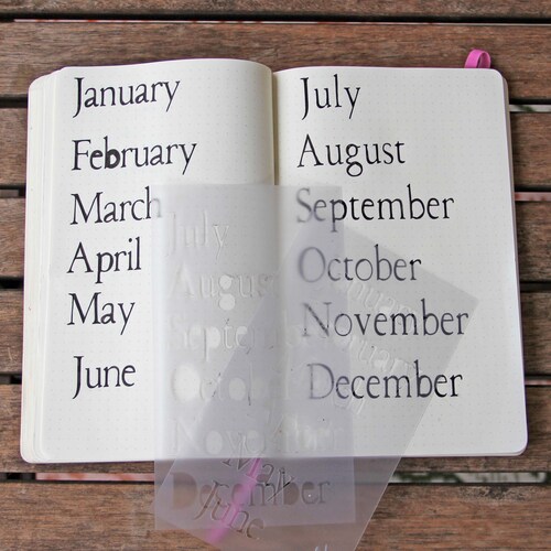 Bullet Journal Stencil Alphabet Stencil Sans Serif Letter Etsy