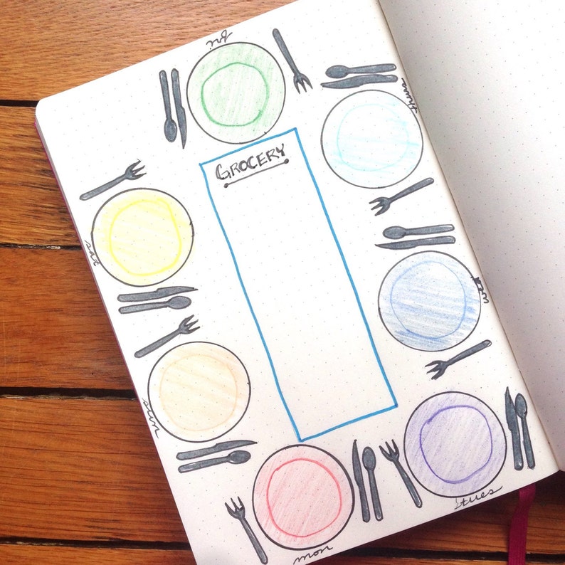 Meal Planning Food Journal Stencil image 2