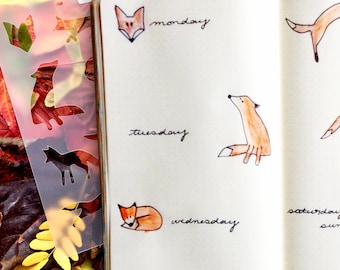 Fox Doodle bullet journaling stencil helps you draw adorable foxes in your layouts. Grab it over here.