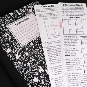 Student Planner & Notes Guide creates fold-over weekly layout and Cornell Notes. Perfect for remote learning!