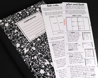 Student Planner & Notes Guide creates fold-over weekly layout and Cornell Notes. Perfect for remote learning!