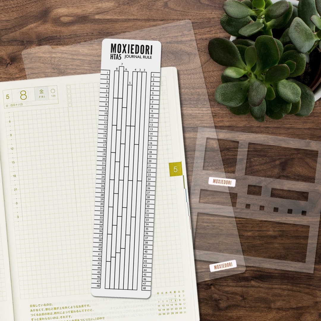 A5 Bullet Journaling Ruler Counts Boxes and Divides Your A5 Bujo Page.  Exclusively Over Here. 