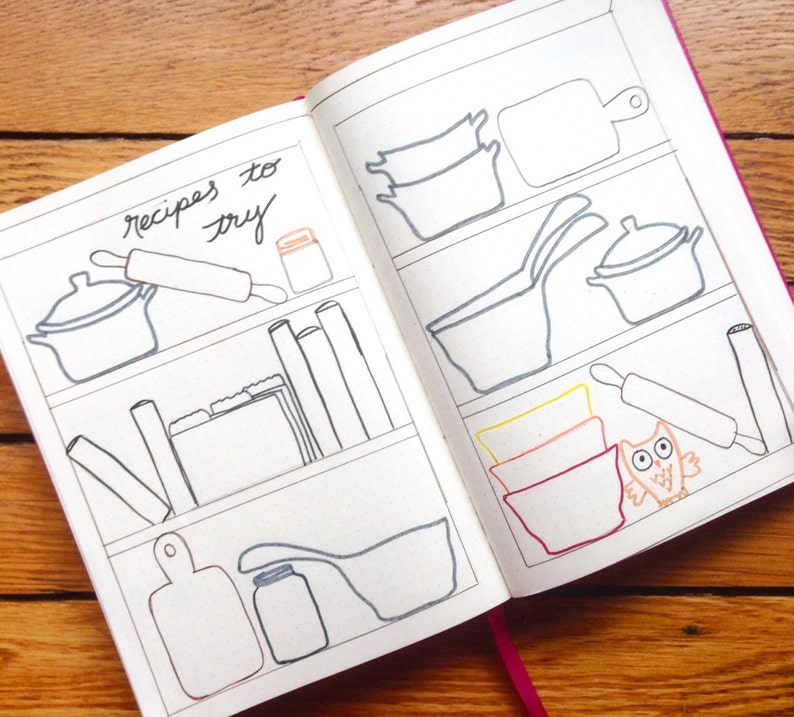 Meal Planning Food Journal Stencil image 1