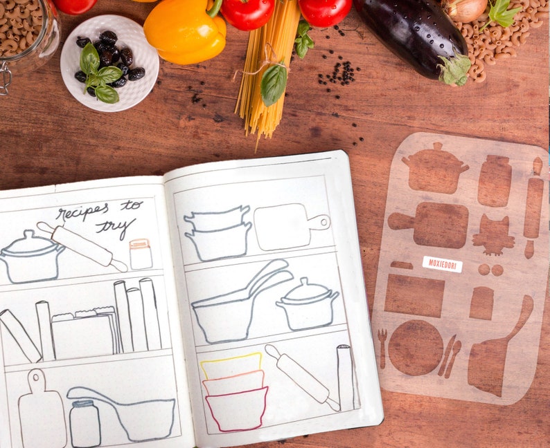 Meal Planning Food Journal Stencil image 0