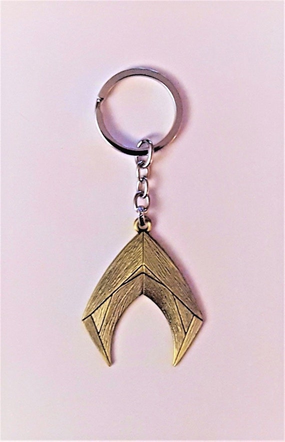 Justice League Aquaman Logo Pewter 2 1 4 Etsy