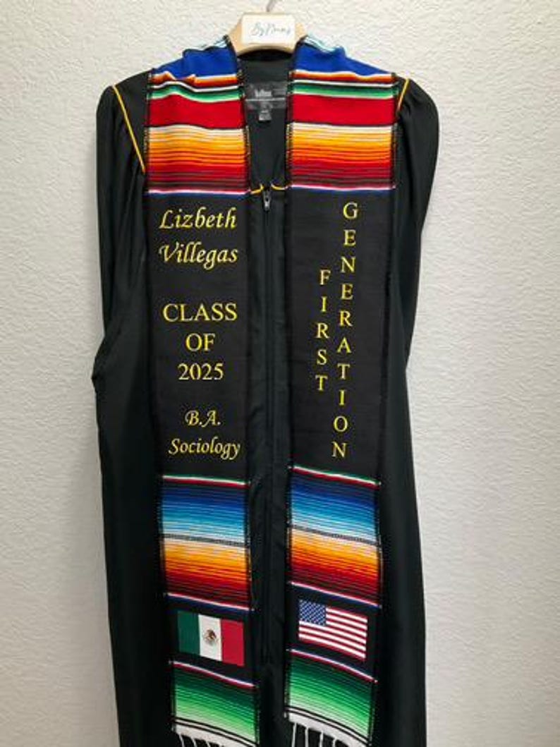Graduation Robe Items Sashes Class of 2026 Graduation Serape Sash, Graduation Sashes, Personalized ...