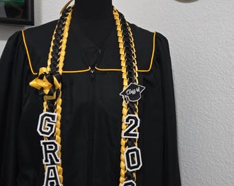 Class of 2026 Graduation Lei, satin ribbon lei, personalized graduation lei