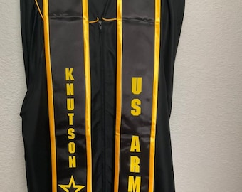 ARMY Personalized Graduation Sash, Personalized stoles, graduation stoles, custom sash, class of 2026 US Army, VETERAN, Navy,