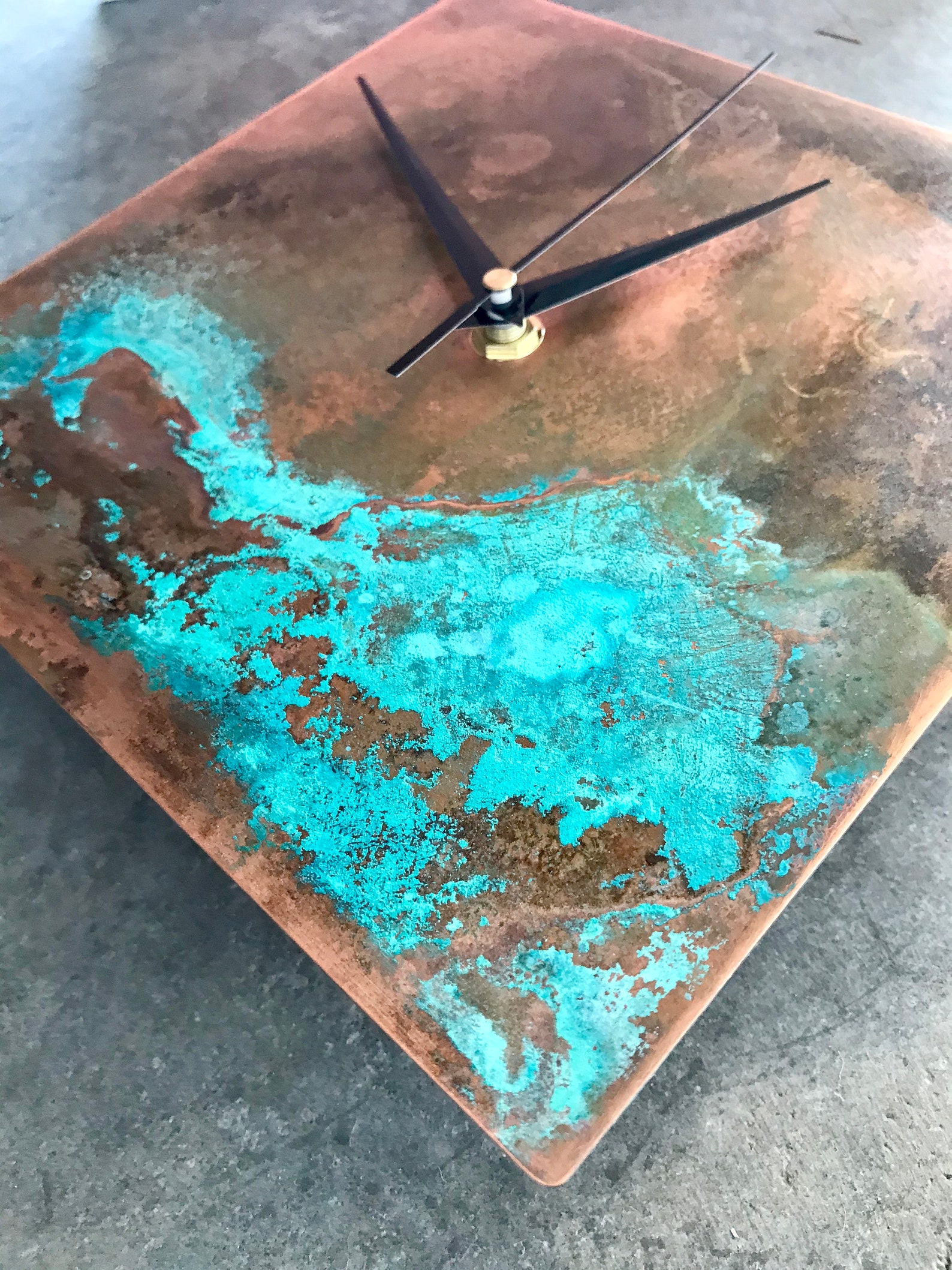 8 x 8 COPPER CLOCK 7th anniversary housewarming Etsy