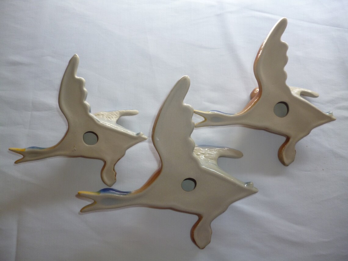 Ceramic flying wall ducks. Superb english reproductions. Etsy