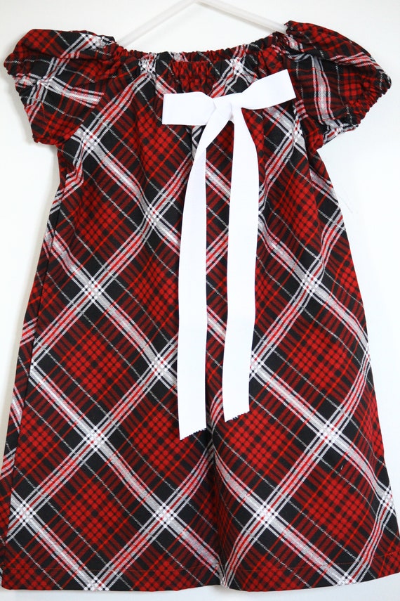 red plaid christmas dress