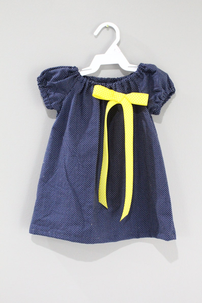 Navy and Yellow Girls Dress