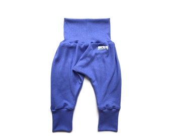 Blue Bamboo Harem Swaggers, Evolutive pants, Growing Pants, Grow with me pants, Baby/Toddler edition, Pantalon évolutif