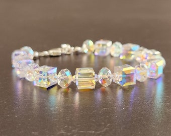 Austrian Crystal AB Link Bracelet