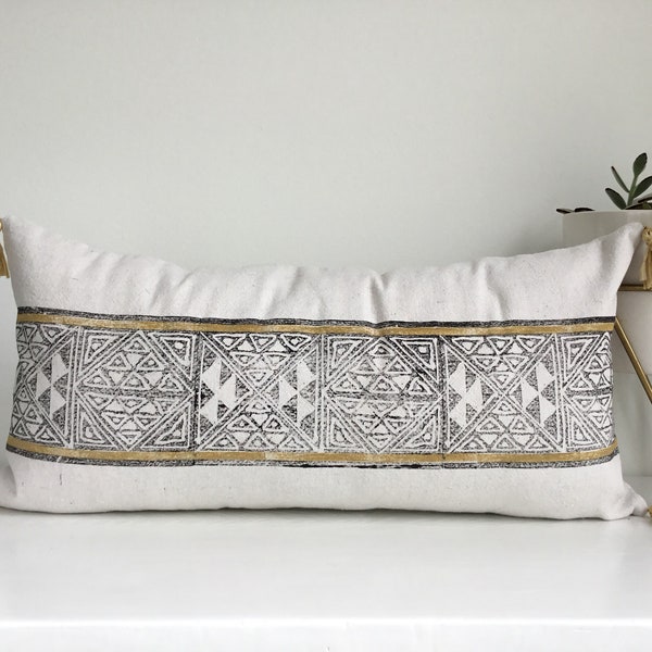 Gold Lumbar Pillow Etsy