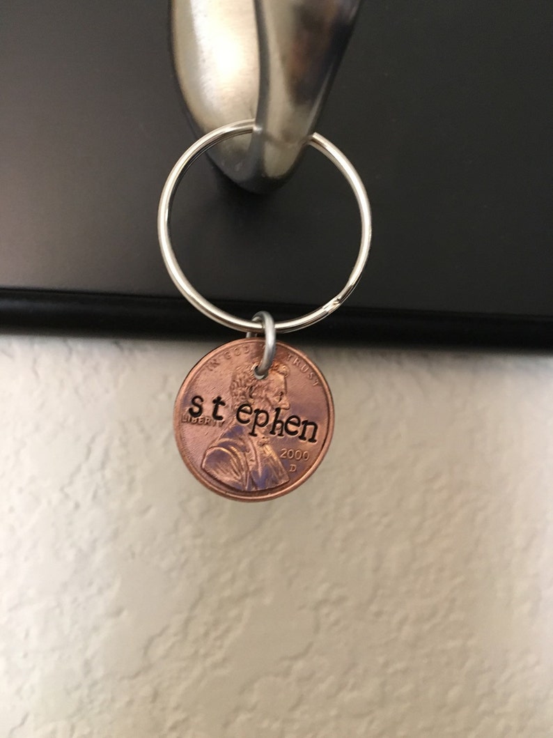 7 Year Anniversary Gift Copper Anniversary Gift Keychain Etsy