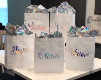 Personalized Wedding Gift Bags - Custom Bridal Party Favor Bags