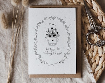 Mothers Day Plantable Seed Card, Happy Mothers Day, Mum Card, Card for Mum, Mothering Sunday, Mothers Day Gift, Gift For Mum, Eco Friendly