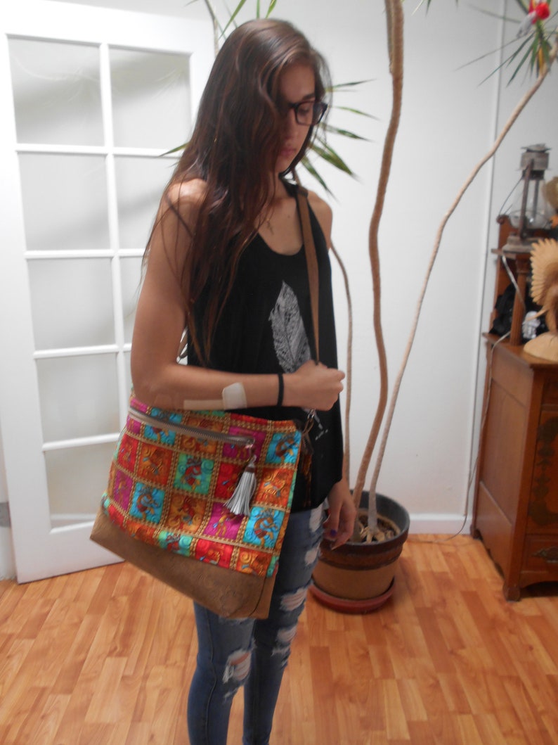 southwestern tote Kokopelli tote cloth tote back pack cross body bag fabric tote