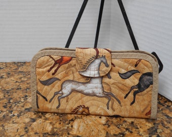 Wallet, Ladies Wallet, Cloth Wallet, Fabric Wallet, Southwestern Wallet, Horse Fabric Wallet