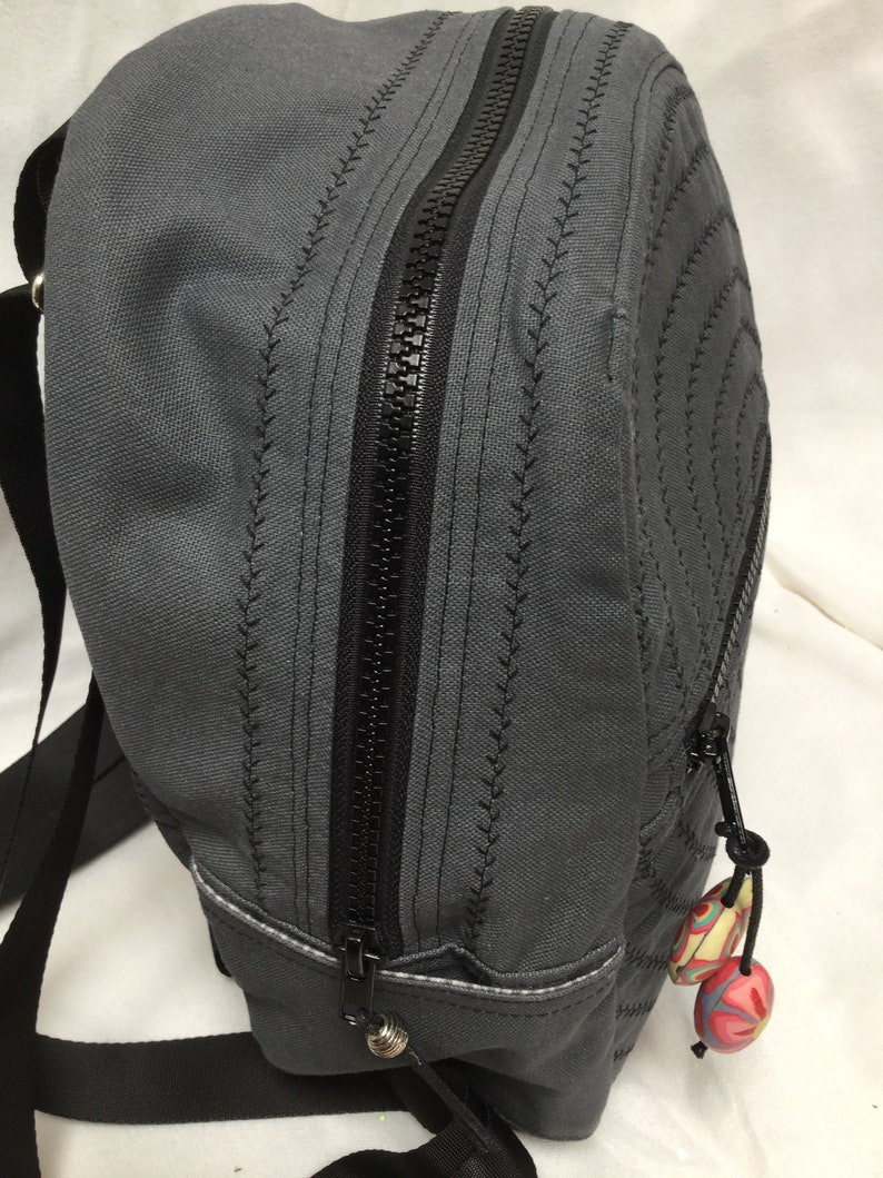 Gray small back pack,Gray cloth back pack fabric back pack Gray Back pack Small Ladies Back Pack