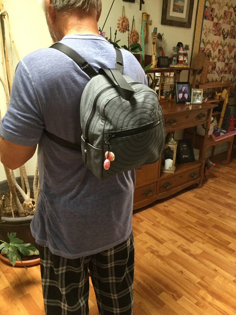 Gray small back pack,Gray cloth back pack fabric back pack Gray Back pack Small Ladies Back Pack