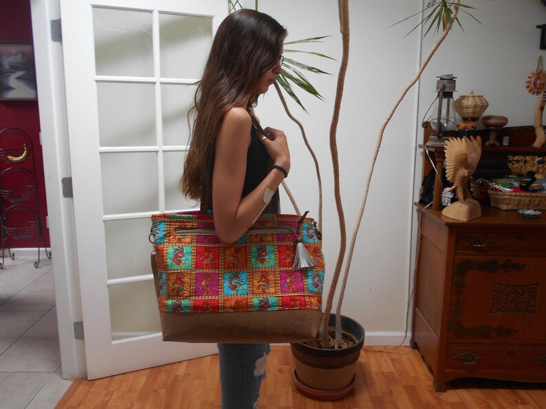 southwestern tote Kokopelli tote cloth tote back pack cross body bag fabric tote