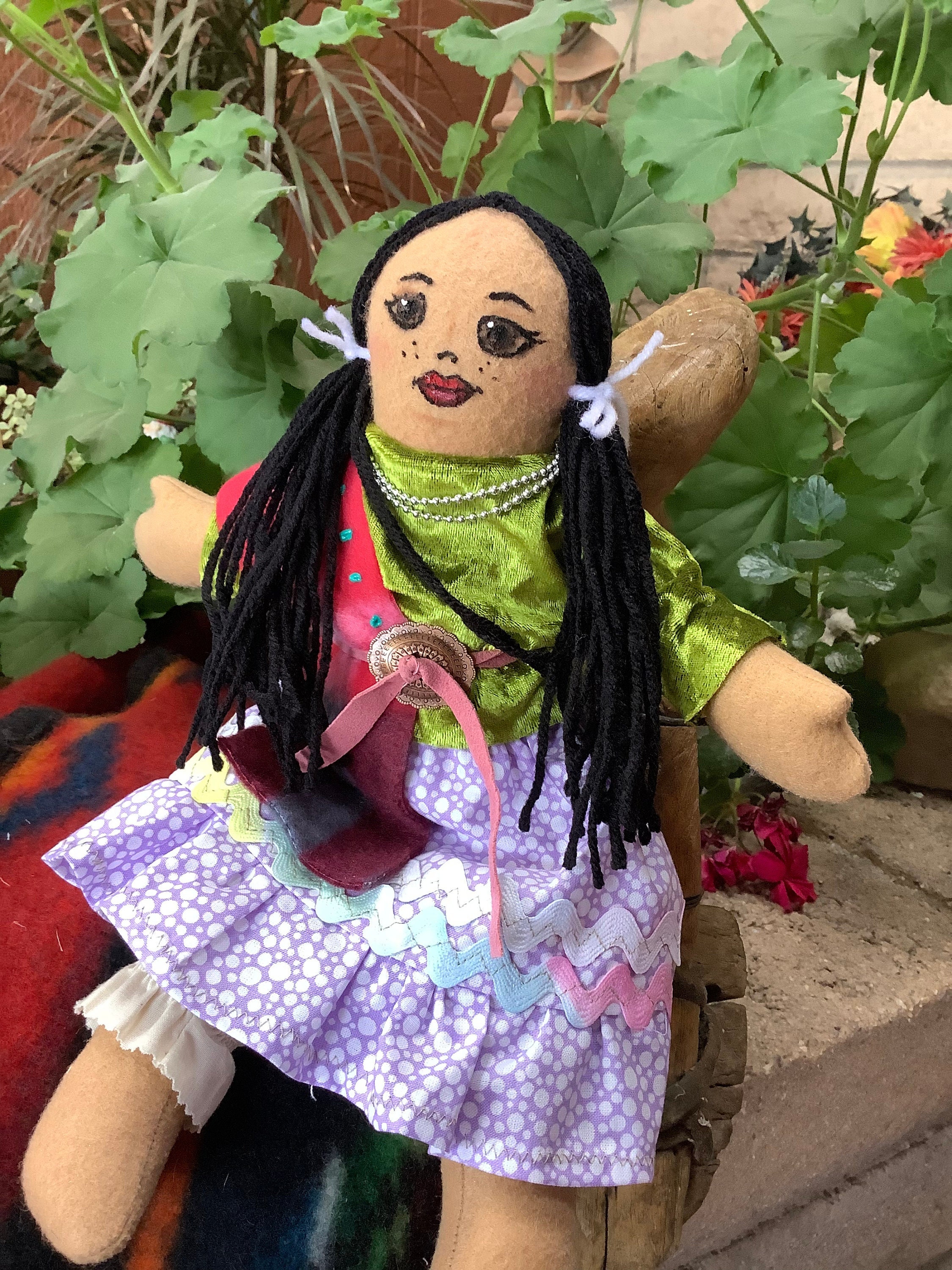Native American Rag Doll Rag Doll Felt Doll Baby Doll Etsy