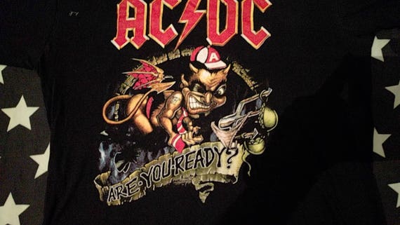 AC/DC Are You Ready Adult T Shirt Heavy Metal Music AC/DC Are You Ready Adult T Shirt Heavy Metal Music
