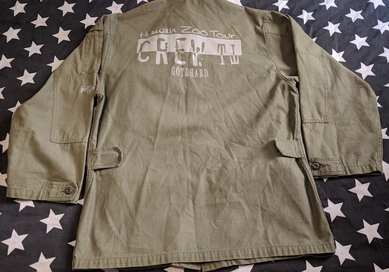 Gotthard human zoo crew m-65 jacket rare vintage hard rock motorhead motley crue guns n roses ratt wasp cinderella great white poison