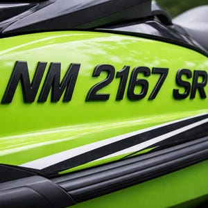 Boat Registration Numbers Domed Decals Stickers Black Emblem