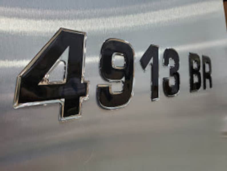 Boat Registration Numbers Domed Decals Stickers set Black Etsy