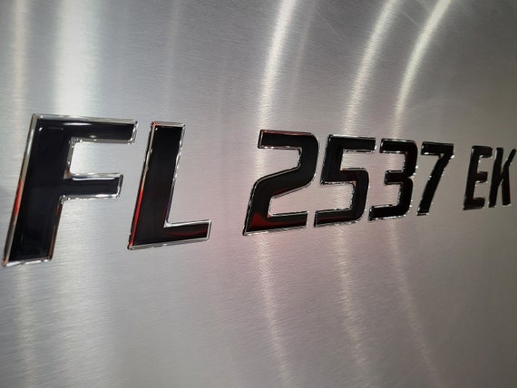 3D Raised Domed Boat Registration Numbers | Boat Regulation Sticker Le Set Of 2 - Foto 3